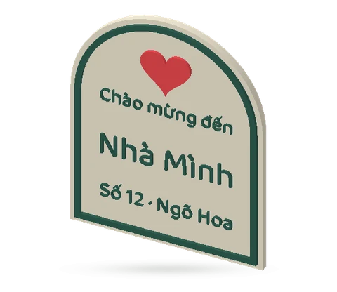 Bảng tên nhà hình vòm