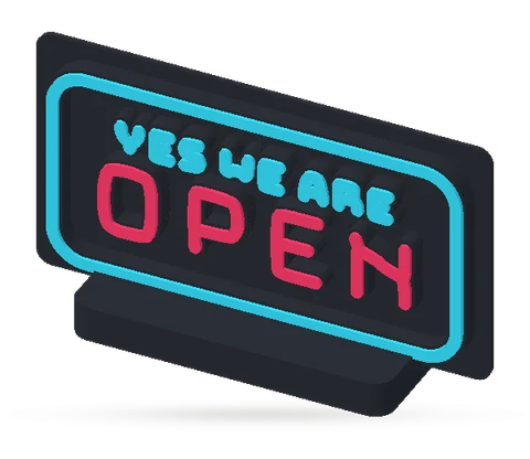 Biển OPEN neon