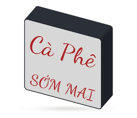 Hộp đèn tên tiệm vuông