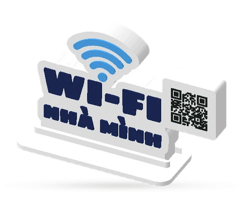 Wi-Fi waves above the letters