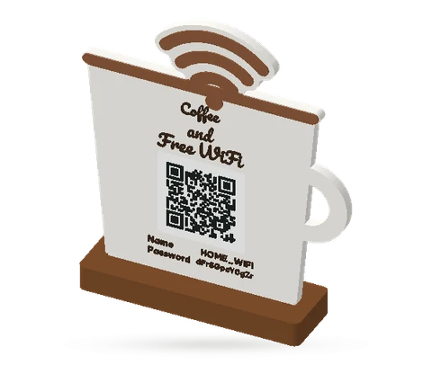 Coffee cup with Wi-Fi steam